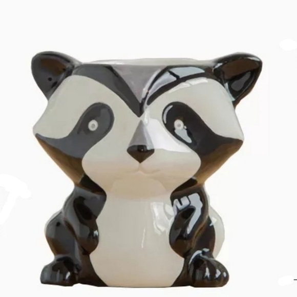 🧡MINOR FLAW🧡 RACCOON Small Ceramic Planter - Picture 4 of 5